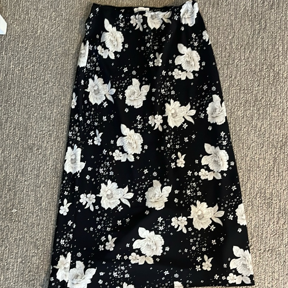 Topshop floral midi skirt